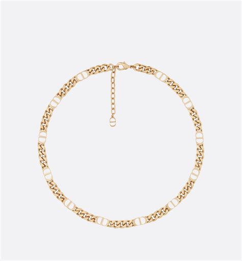 Dior CD ICON THIN CHAIN LINK NECKLACE .